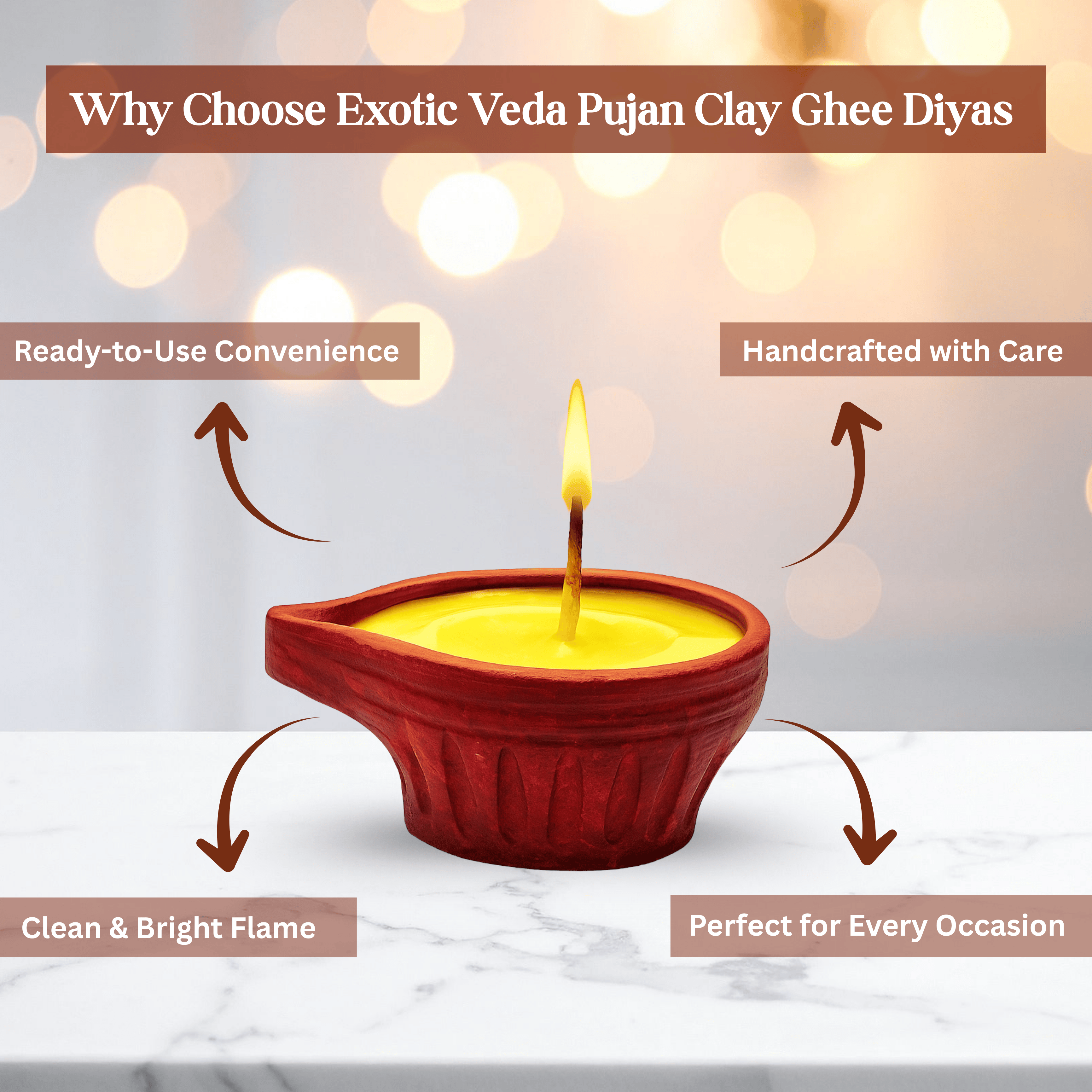 Poojan Clay Ghee Diya