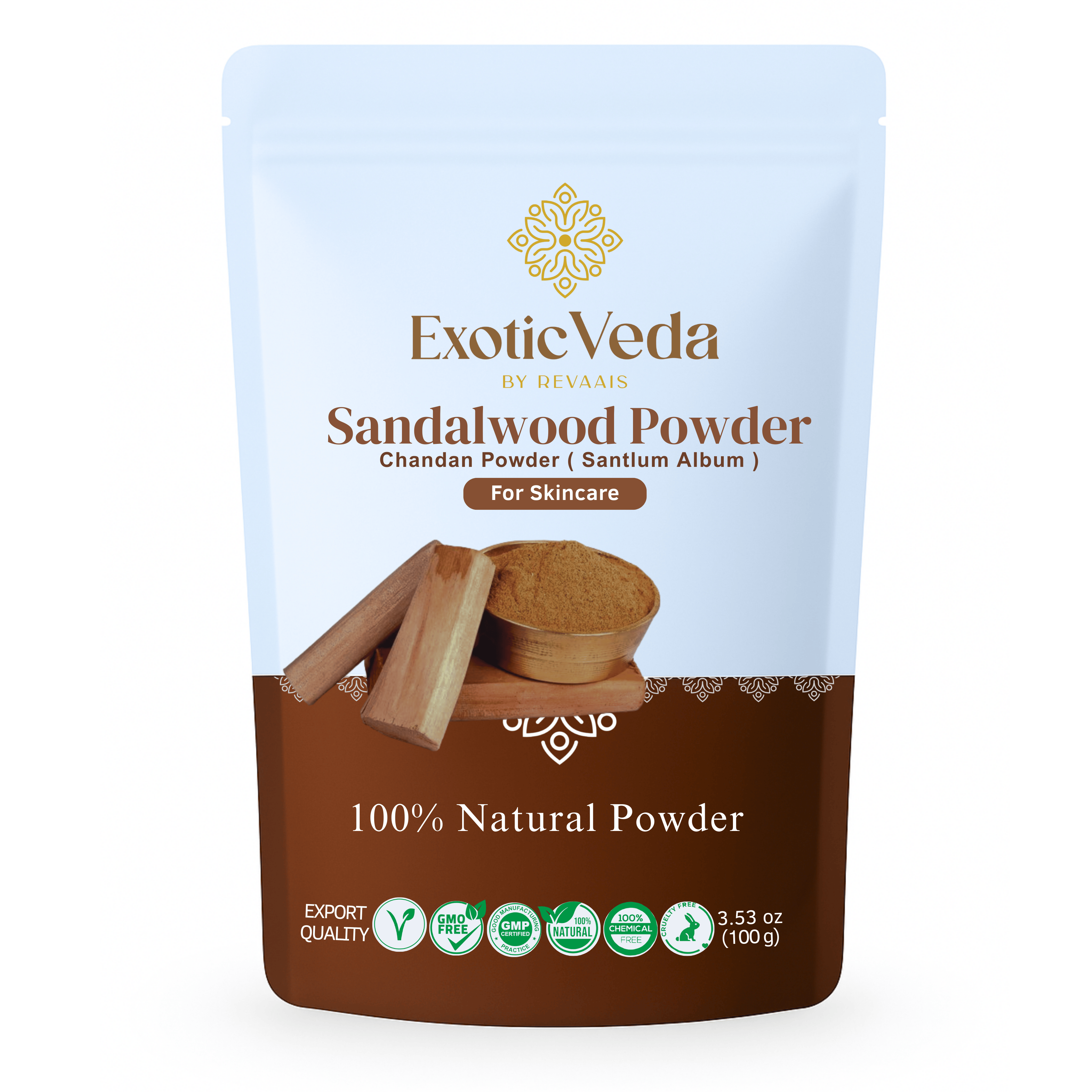 Organic Sandalwood Powder 100g – Pure & Natural Chandan Powder