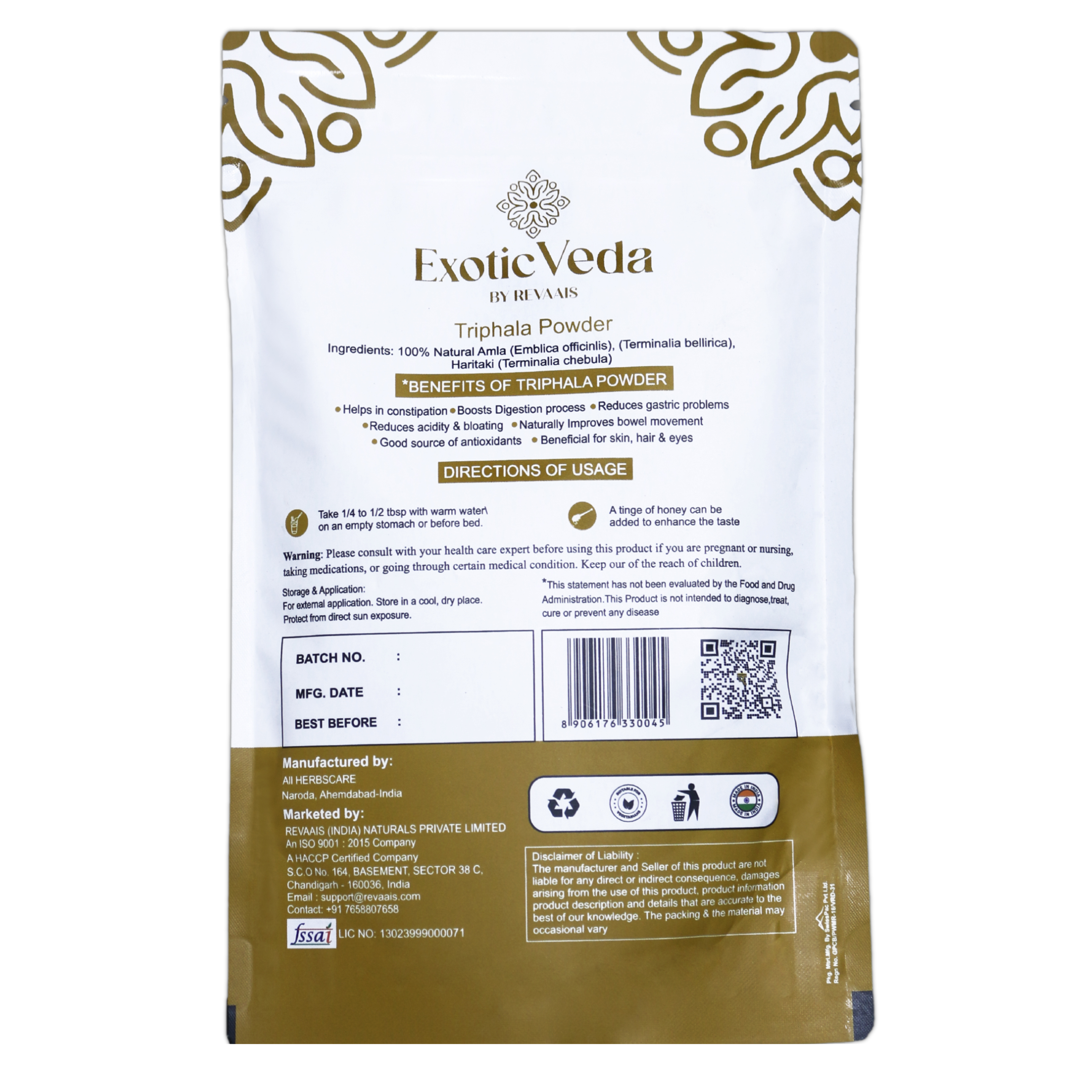 Organic Triphala Powder (100g)