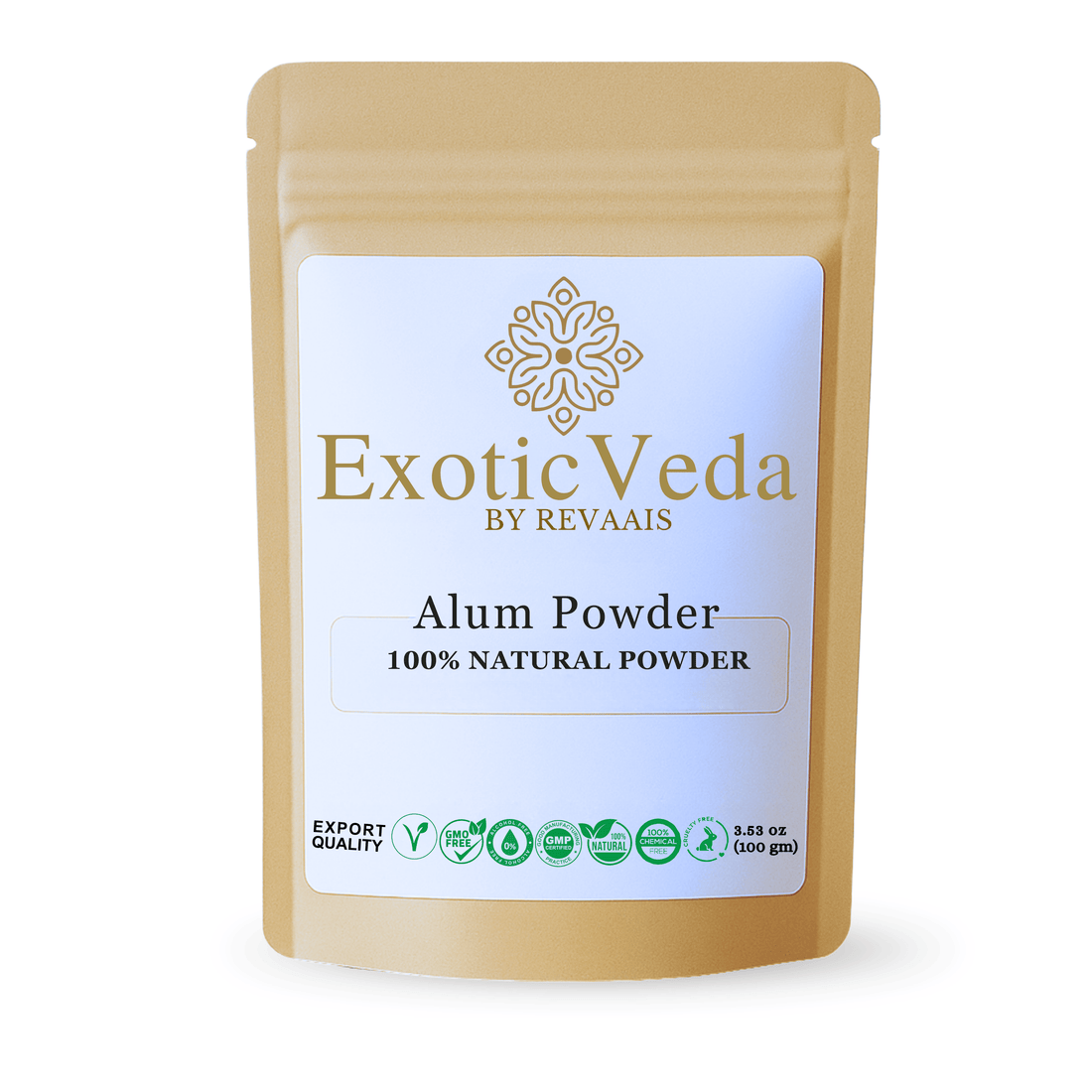 100% Pure Potassium Alum Powder (Fitkari) – 100g | Natural Multi-Purpose Crystal