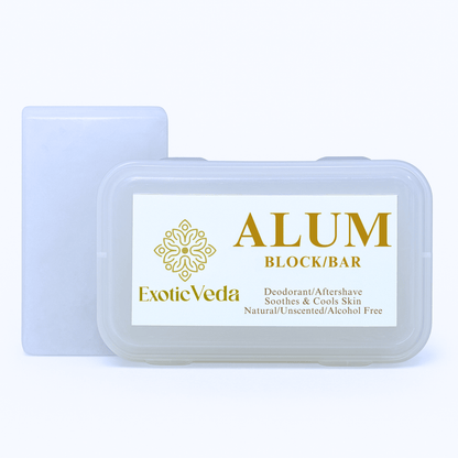  Alum block shaving product, multi-use natural deodorant, aftershave, and skin soother by ExoticVeda.