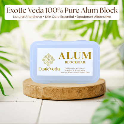  Alum block shaving product, multi-use natural deodorant, aftershave, and skin soother by ExoticVeda.