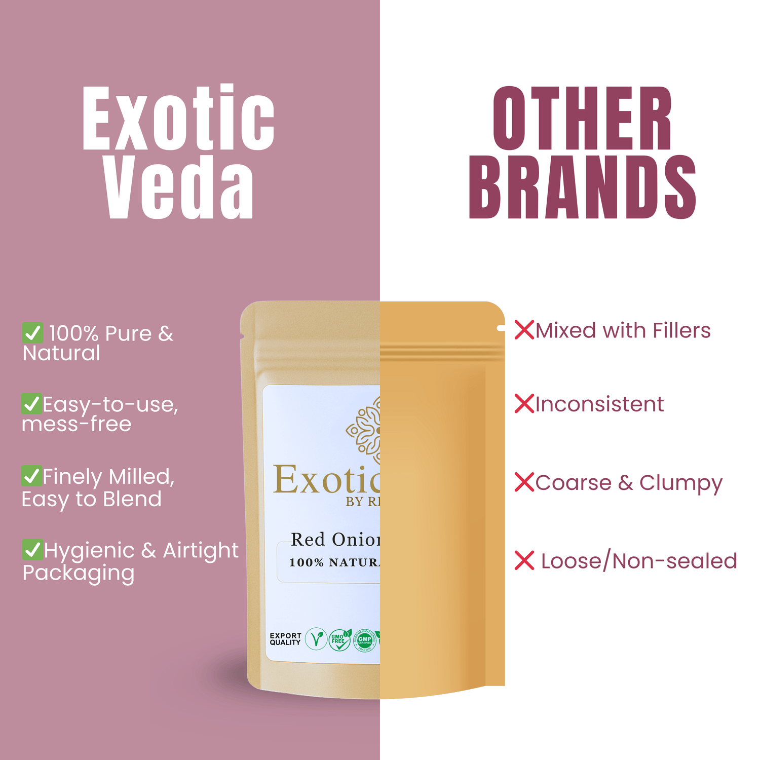 Red Onion Powder 100g (3.53 oz) – 100% Pure Dehydrated Onion Powder for Cooking, Seasoning, Soups &amp; Sauces