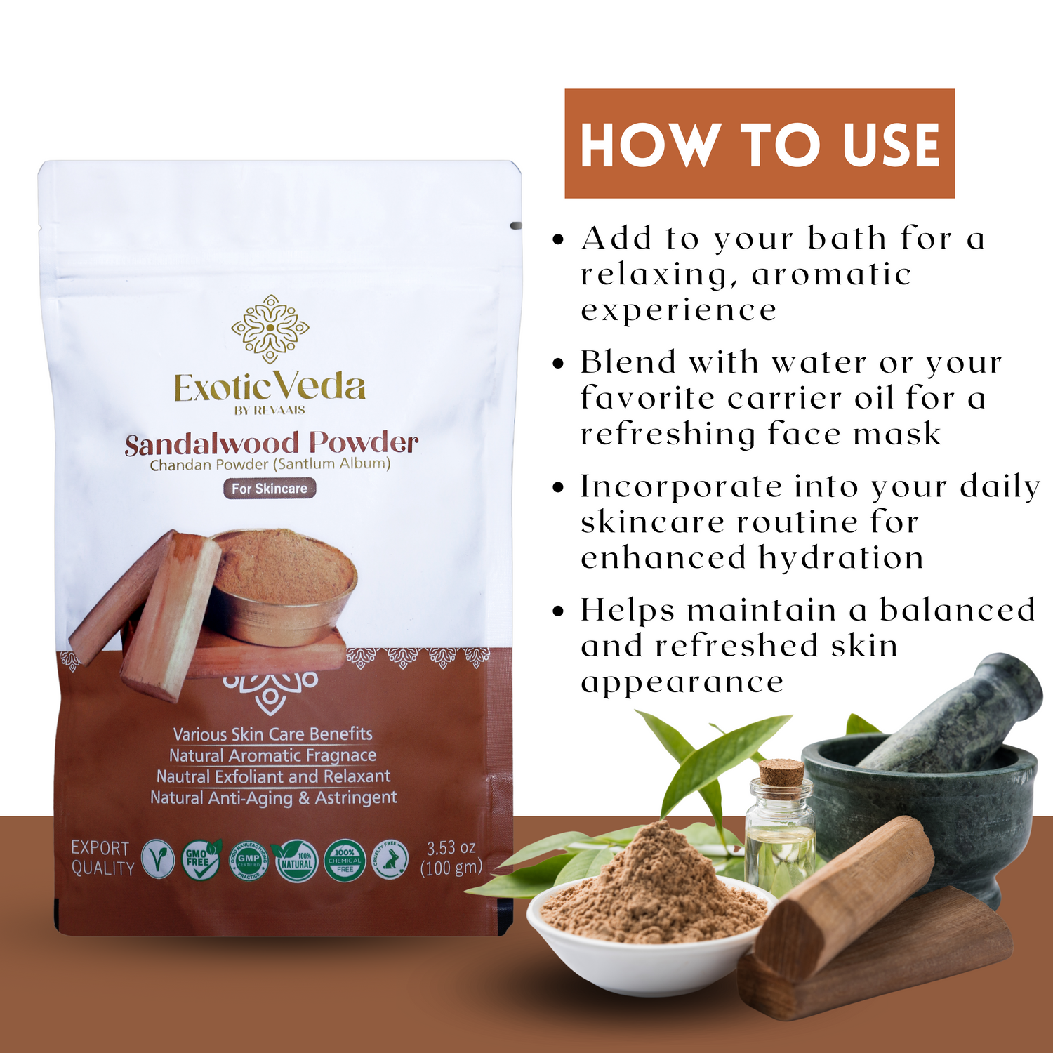 Organic Sandalwood Powder (100g)