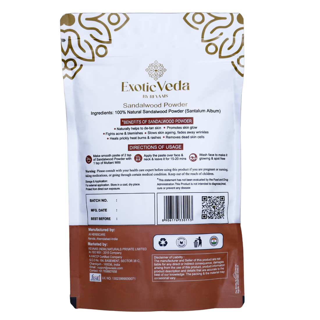Organic Sandalwood Powder (100g)